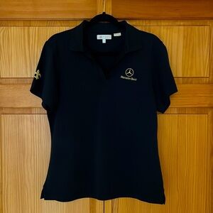 Monterey Club. Mercedes Women’s Polo Shirt with Fleur De Lis, Size Medium, NWOT